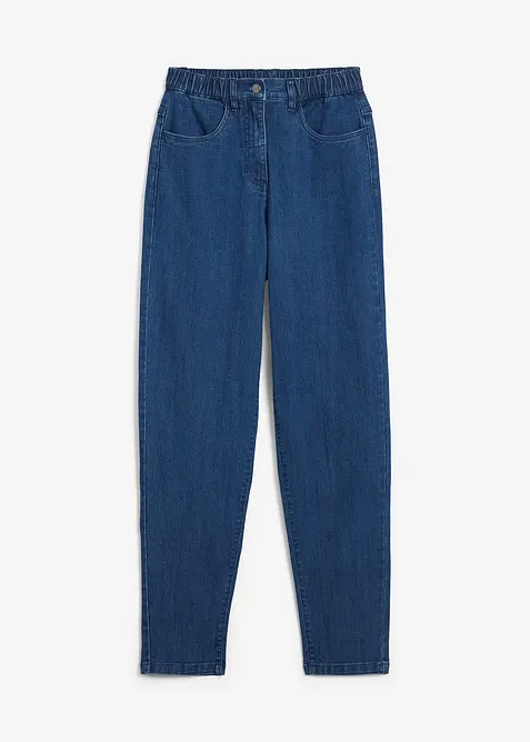 Mom jeans elasticizzati, vita alta, bonprix