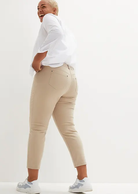 Pantaloni cropped a vita alta, bonprix