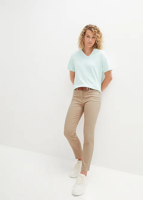 Pantaloni cropped a vita alta, bonprix