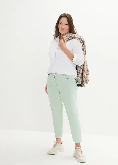 Camicia elasticizzata a maniche lunghe, bonprix