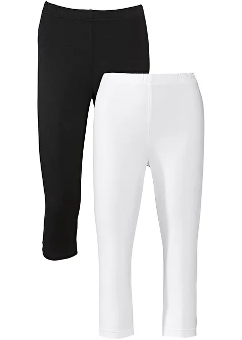 Leggings capri aderenti (pacco da 2), bonprix
