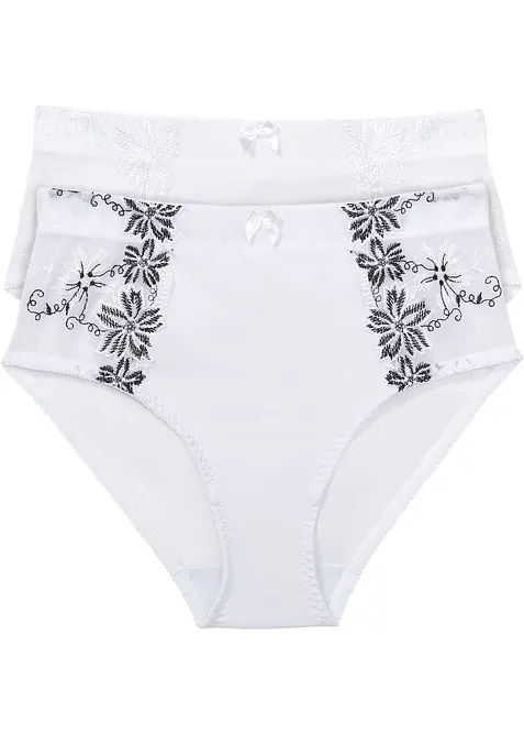 Slip modellante con ricamo delicato (pacco da 2), bonprix