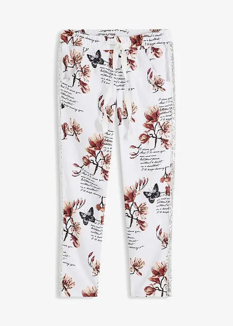 Pantaloni in twill di misto cotone elasticizzato, bonprix