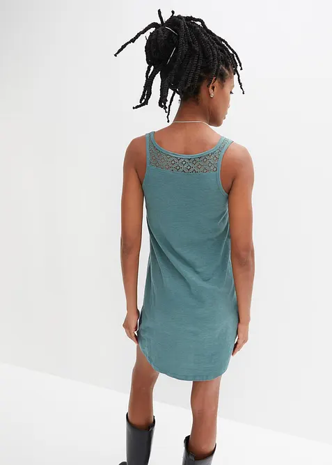 Abito in maglina di cotone con pizzo, bonprix