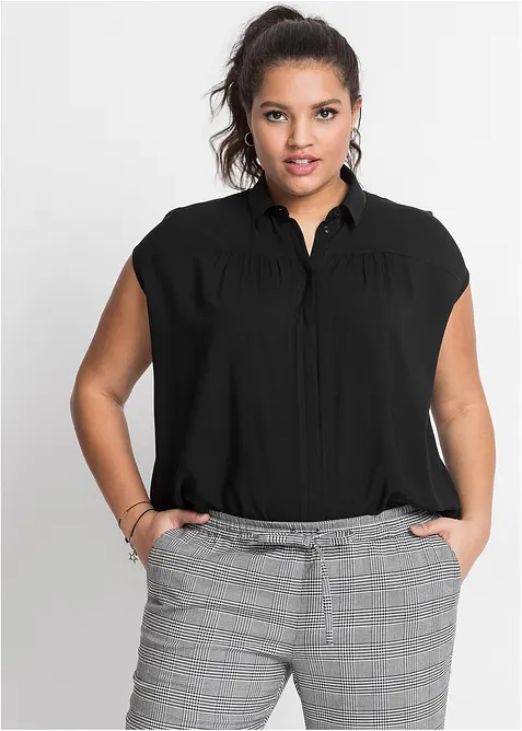 Camicetta oversize a maniche corte in viscosa fluente, bonprix