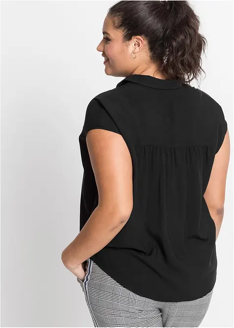 Camicetta oversize a maniche corte in viscosa fluente, bonprix