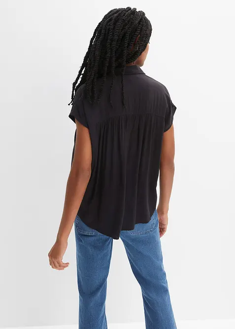 Camicetta oversize a maniche corte in viscosa fluente, bonprix