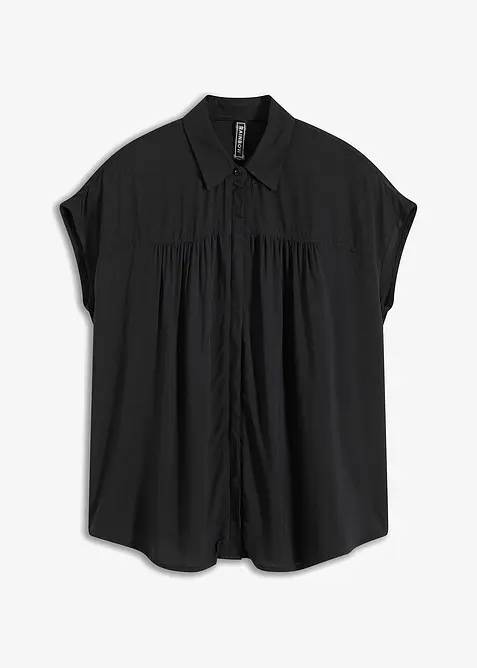 Camicetta oversize a maniche corte in viscosa fluente, bonprix