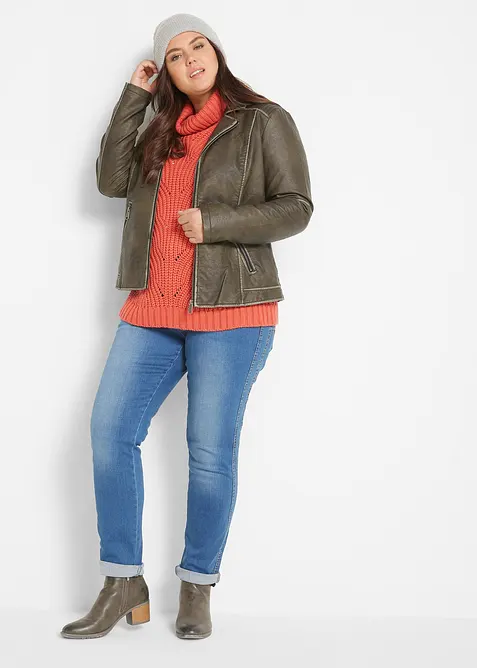 Jeans modellanti slim, vita alta, bonprix