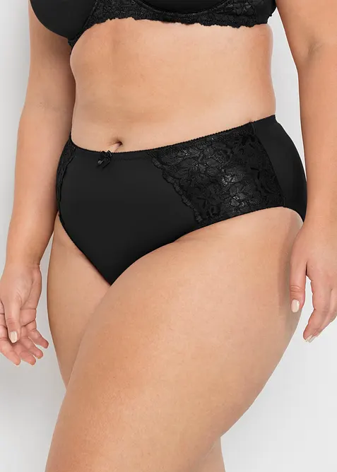 Slip alto con pizzo delicato (pacco da 2), bonprix