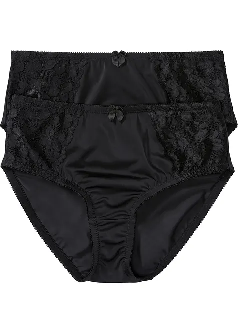 Slip alto con pizzo delicato (pacco da 2), bonprix