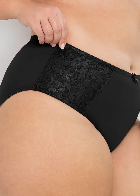 Slip alto con pizzo delicato (pacco da 2), bonprix