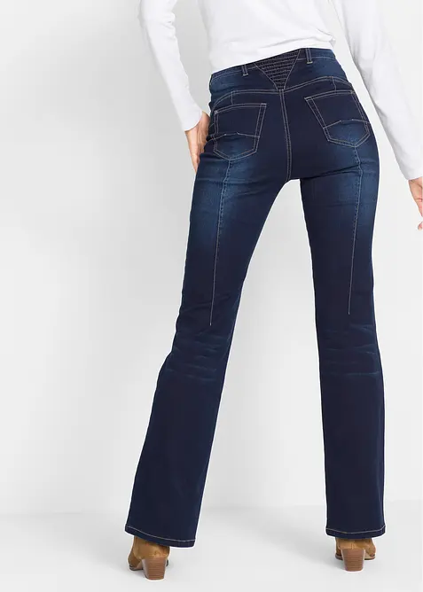 Jeans bootcut modellanti, vita media, bonprix