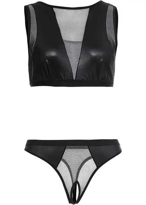 Reggiseno bustier e perizoma ouvert (set 2 pezzi), bonprix