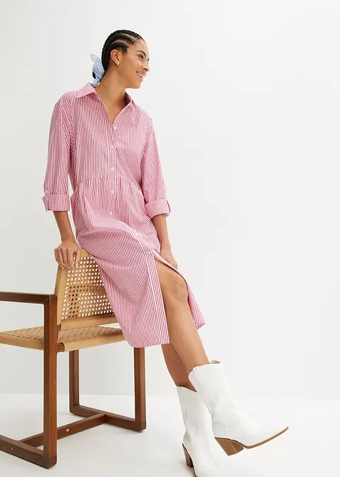 Abito chemisier in puro cotone, bonprix