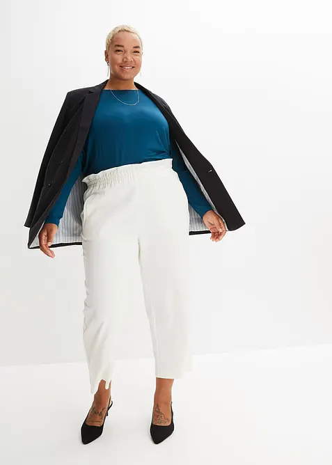 Maglia a maniche lunghe in misto viscosa morbido, bonprix