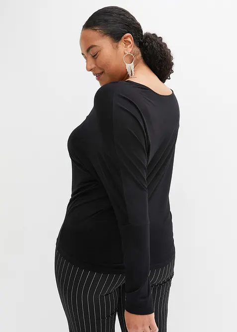 Maglia a maniche lunghe in misto viscosa morbido, bonprix