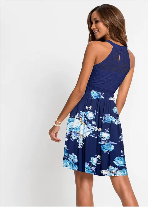 Abito di jersey con pizzo, bonprix