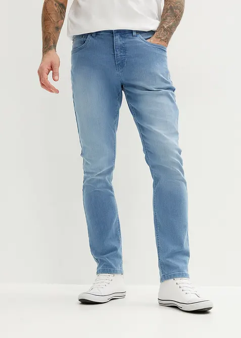 Jeans elasticizzati leggeri slim fit, straight, bonprix