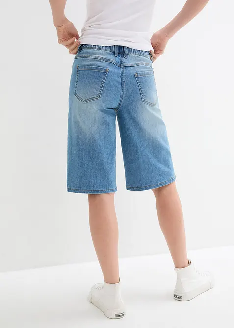Bermuda in jeans con cinta comoda, vita alta, bonprix