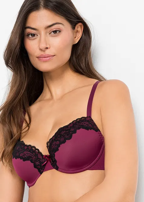 Reggiseno con coppe preformate e poliammide riciclata (pacco da 3), bonprix