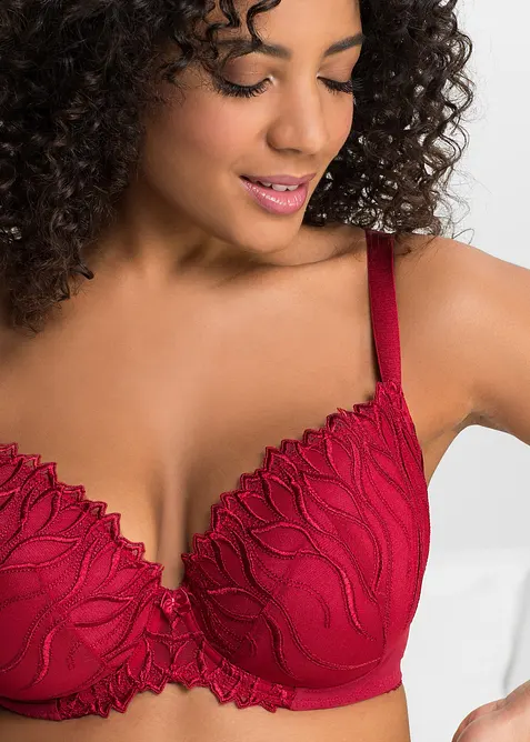 Reggiseno con coppe preformate e ricamo delicato (pacco da 2), bonprix