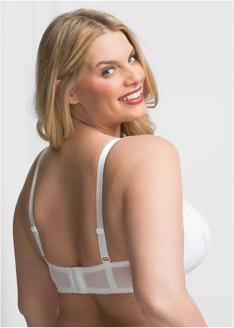 Reggiseno con coppe preformate e ricamo delicato (pacco da 2), bonprix
