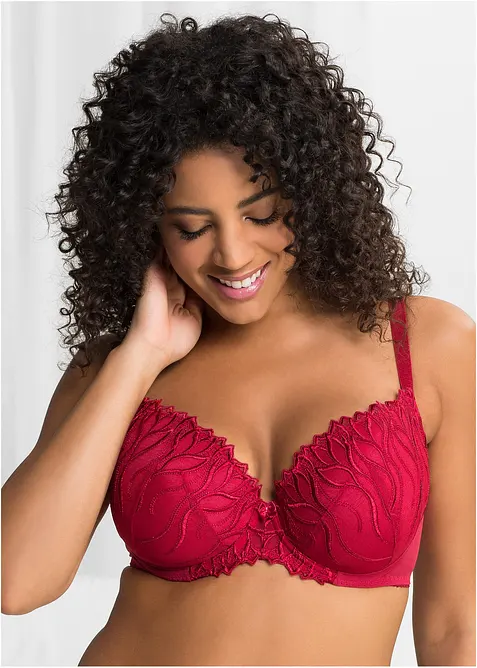 Reggiseno con coppe preformate e ricamo delicato (pacco da 2), bonprix