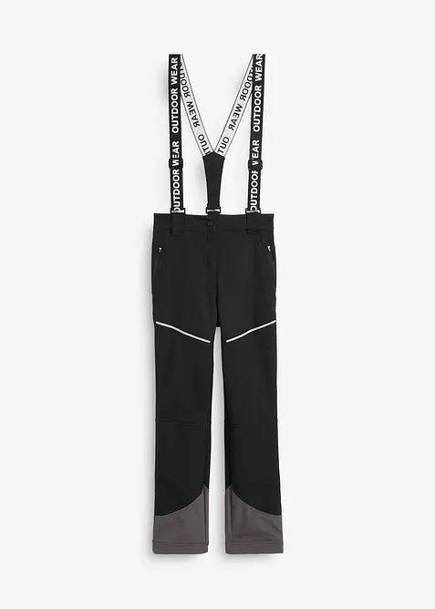 Pantaloni tecnici idrorepellenti in softshell elasticizzato, bonprix