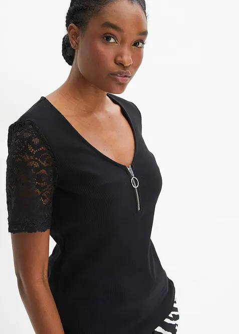 Maglia di cotone a costine, bonprix