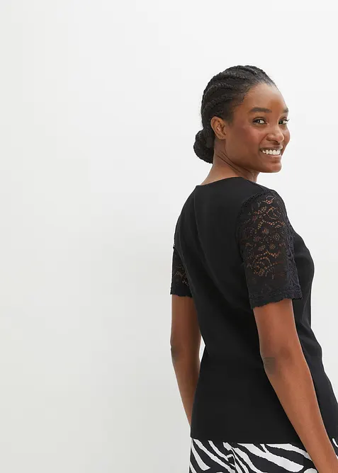 Maglia di cotone a costine, bonprix