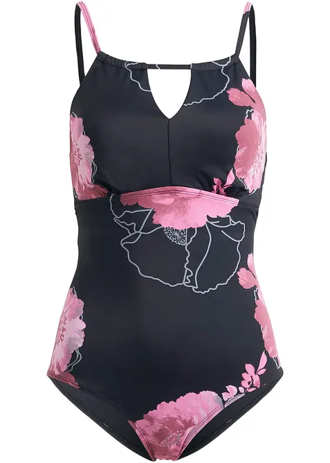 Costume intero con effetto modellante medio e cut-out sullo scollo, bonprix