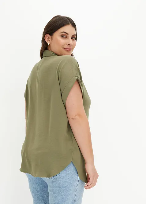 Camicetta a maniche corte con poliestere riciclato, bonprix