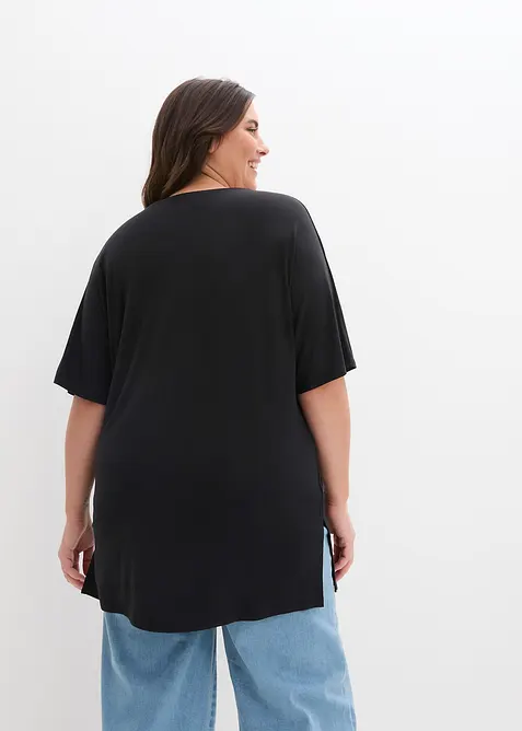 Maglia lunga in misto viscosa, bonprix