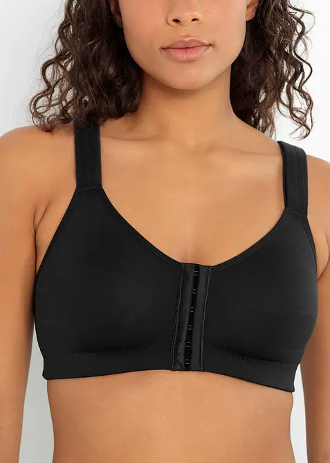 Reggiseno sportivo con chiusura anteriore e sostegno forte, bonprix
