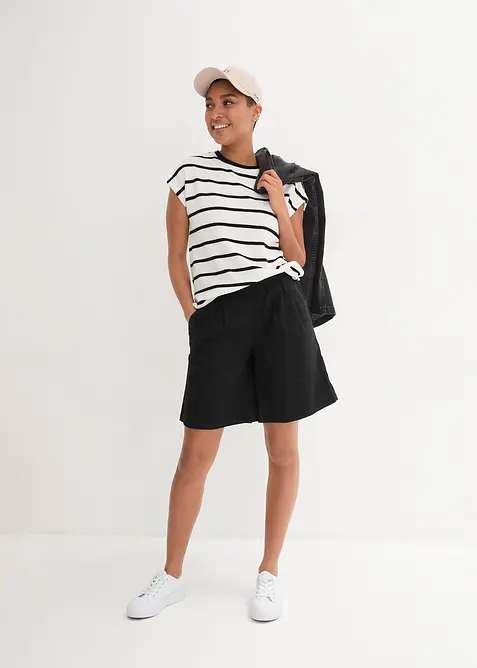 Bermuda in misto lino e cotone, bonprix