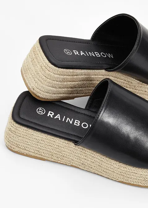 Ciabattine con plateau effetto corda, bonprix