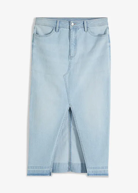 Gonna di jeans con spacco, bonprix