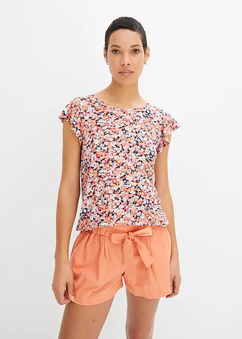 Maglia con maniche a volant, bonprix