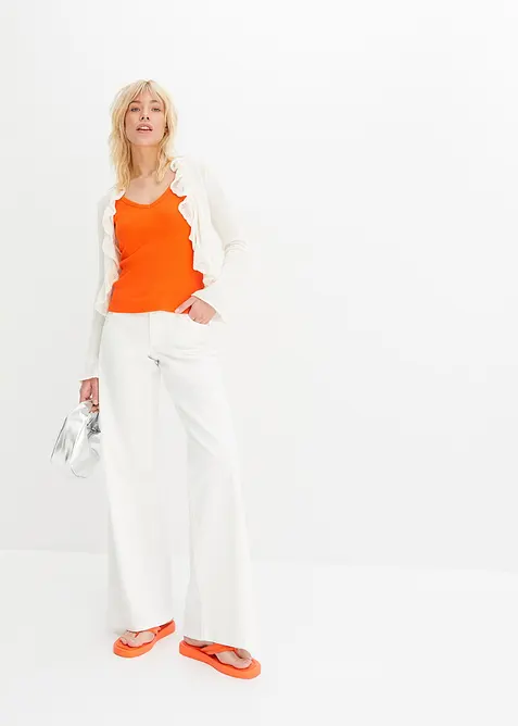 Top a costine in puro cotone biologico (pacco da 2), bonprix