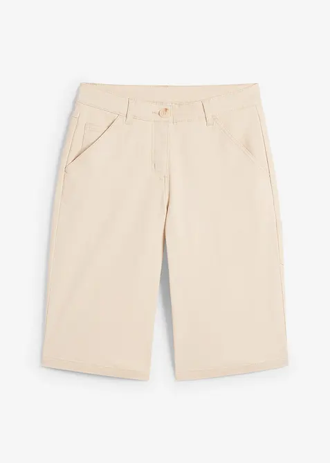 Bermuda al ginocchio in cotone con dettagli utility, bonprix