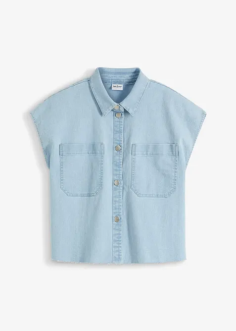 Camicia di jeans boxy cropped, bonprix