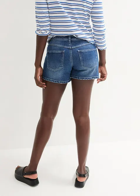 Shorts di jeans elasticizzati, a vita media, bonprix