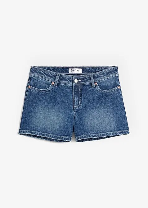 Shorts di jeans elasticizzati, a vita media, bonprix