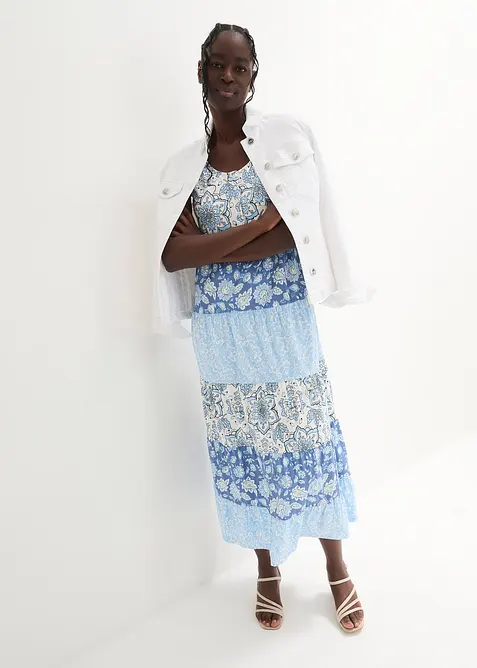 Abito lungo in jersey di cotone, bonprix