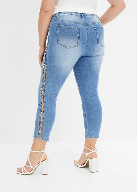 Jeans skinny elasticizzati, vita media, bonprix