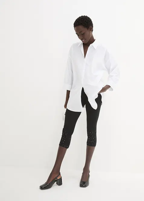 Leggings a pinocchietto in misto cotone, bonprix