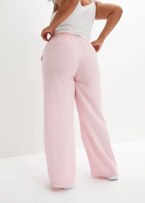 Pantaloni a palazzo in misto lino, bonprix