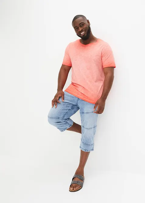 T-shirt in puro cotone biologico con effetto lavato, bonprix