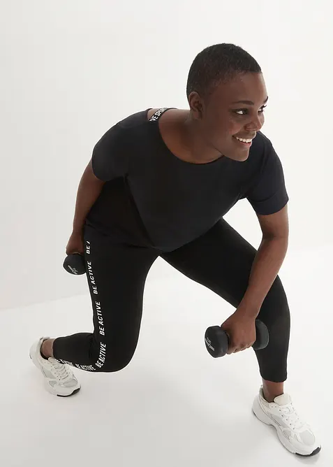 Maglia lunga per sport con scollatura dietro, bonprix